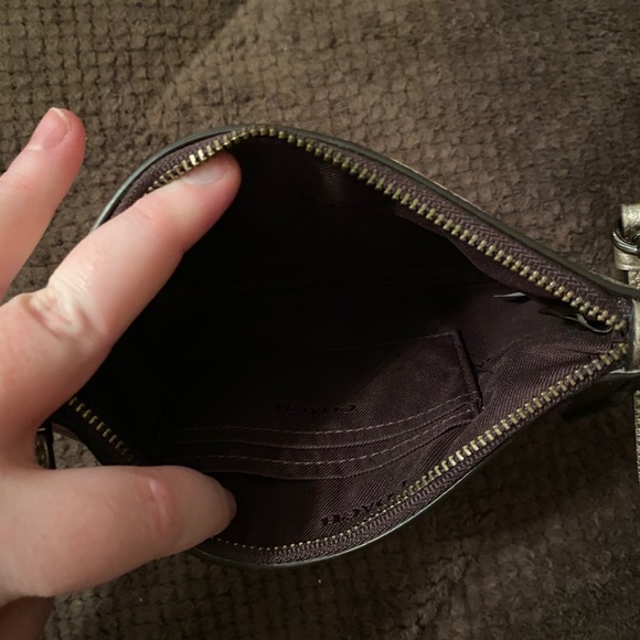 Shimmery gold Coach wristlet - Picture 3 of 3